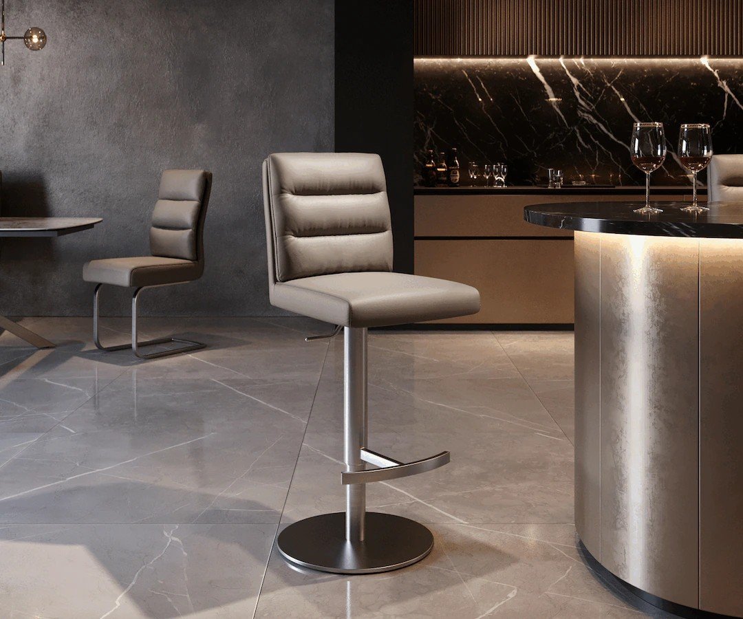 baro kėdė pejo-flex iš natūralios odos, reguliuojamo aukščio, sukasi 360